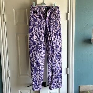 Wavy Purple Zara Jeans